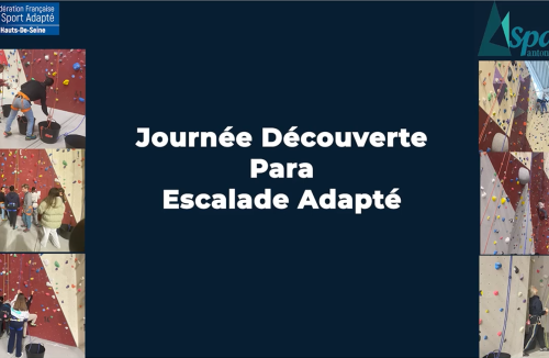 Journée para-escalade adapté à l'ASPALA !